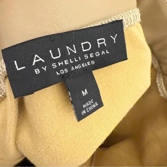 Laundry by Shelli Segal Women's Tan Pencil Skirt  M Knee Length Vegan Leather - Picture 10 of 12